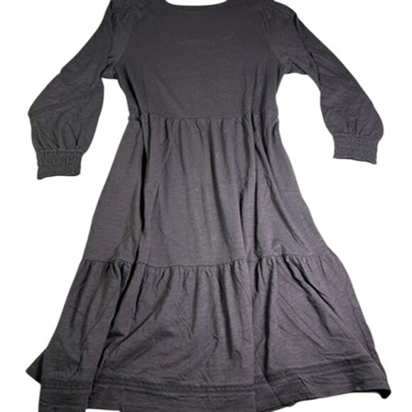 NWT Canyon Retreat Boot Dress Womens 1XL Washed Black Midi Boho Whimsigoth Witch - Picture 3 of 5